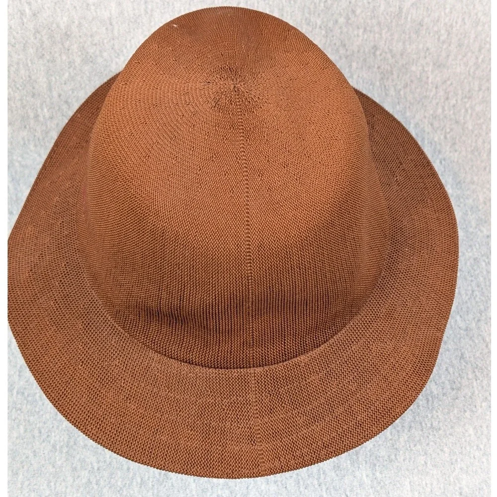 Kangol Baron Trilby Hat Mens Large Brown Knit Fedora K3069HT Pinched Crown